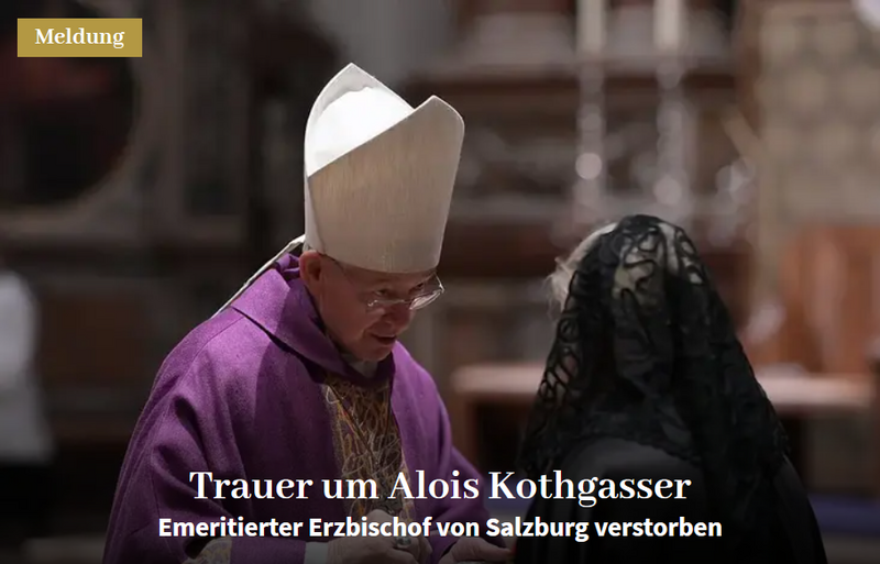trauer um erzbischof emeritus alois kothgasser